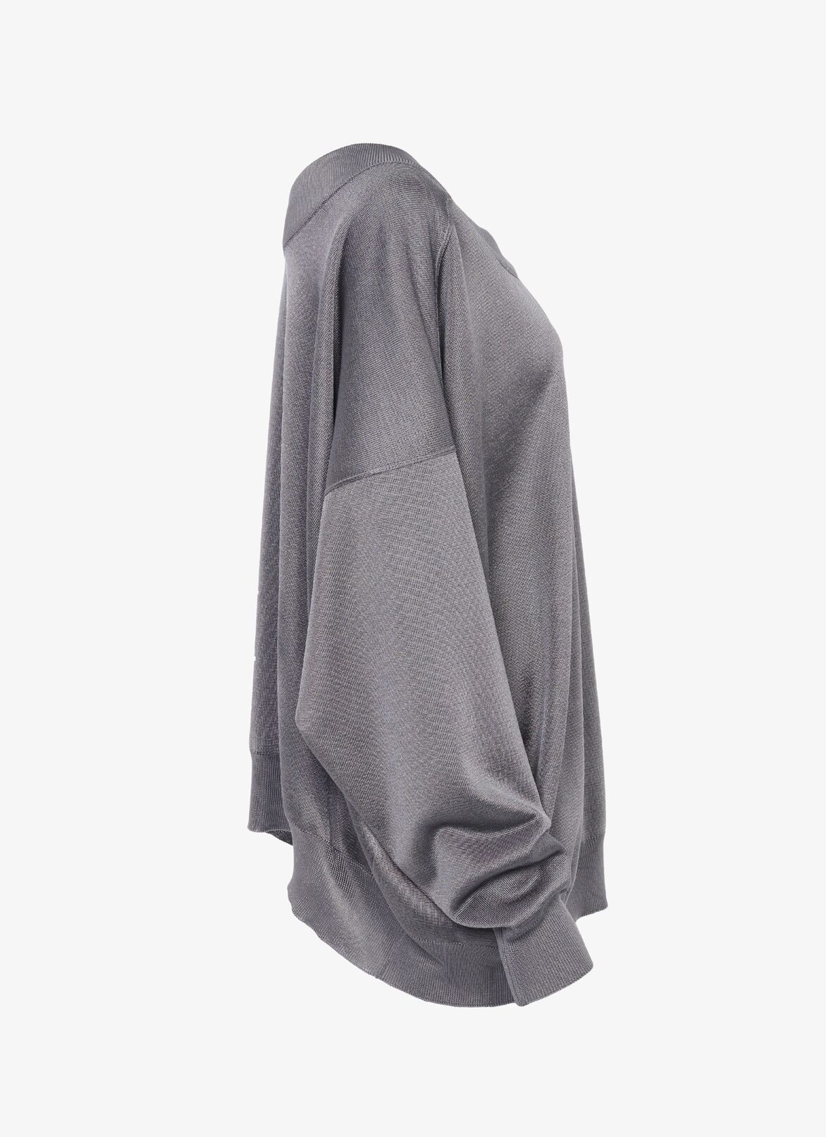 LOOSE KNIT SWEATER ALAÏA STEEL LOOSE KNIT SWEATER